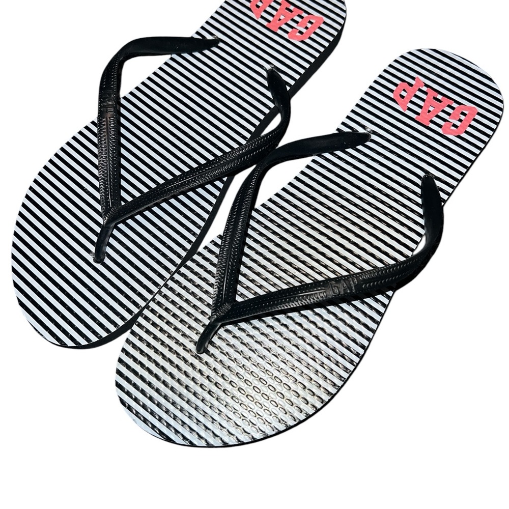 ☠️5/$20☠️GAP | WOMENS STRIPED NWOT FLIP FLOPS LARGE 9/10